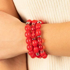 Beautiful Coastal Coastin - Red Bracelet